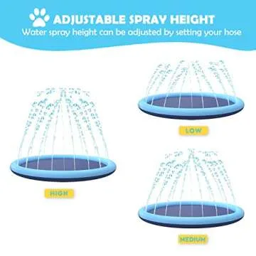 Splash Sprinkler Pad for Dogs Kids,59’’ Thicken Dog Pool with Sprinkler,Pet Outdoor Play Water Mat Toys for Dogs Cats and Kiddie