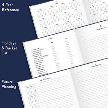 Simplified by Emily Ley 2020 Weekly & Monthly Planner, 8" x 10", Large, Hardcover, Happy Stripe (EL301-903-20)