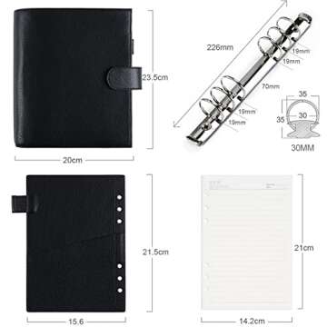 Moterm A5 Luxe Rings Planner - Elegant Leather Organizer