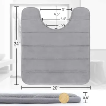 Yimobra U-Shaped Memory Foam Bath Mat for Ultimate Comfort