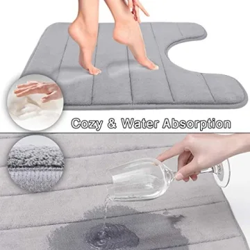 Yimobra U-Shaped Memory Foam Bath Mat for Ultimate Comfort