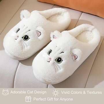 LAVAU Cute Cat Slippers - Cozy Animal House Slides for Women