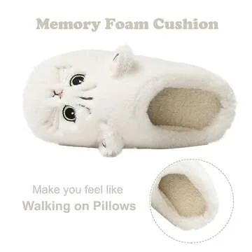 LAVAU Cute Cat Slippers - Cozy Animal House Slides for Women