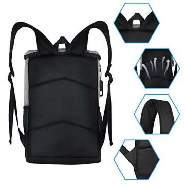 SEEHONOR Insulated Cooler Backpack Leakproof Soft Cooler Bag Lightweight Backpack Cooler for Lunch Picnic Fishing Hiking Camping Park Beach, 25 Cans