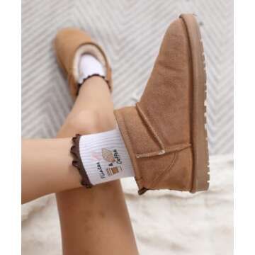 Stylish Puendizux Women's Grip Yoga Socks with Ruffles