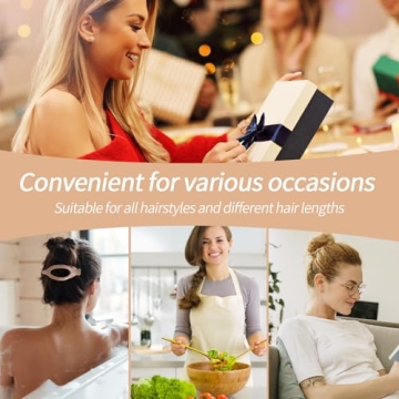 Durable Flat Hair Clips for Women, 6 Neutral Colors