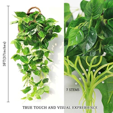JUSTOYOU Artificial Hanging Ivy Vine for Home Decor