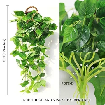 JUSTOYOU Artificial Hanging Ivy Vine for Home Decor