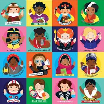 Mudpuppy Little Feminist 500 Piece Jigsaw Puzzle for Kids and Adults, Feminist Puzzle Celebrates Women Who Have Made an Impact with Colorful Illustrated Portraits, Great Gift for Feminists