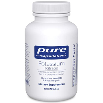 Pure Encapsulations Potassium Citrate - Natural Electrolyte Support for Heart Health & Energy - 180 ...