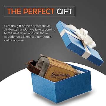 Gentleman Jon Deluxe Vintage Wet Shave Grooming Set for Men - Safety Razor, Brush, Alum Block, Soap, Bowl, Blades, Stand & Dopp Kit