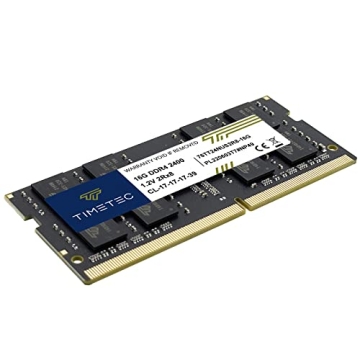 Timetec 16GB DDR4 2400MHz PC4-19200 Non-ECC Unbuffered 1.2V CL17 2Rx8 Dual Rank 260 Pin SODIMM Laptop Notebook PC Computer Memory RAM Module Upgrade (16GB)