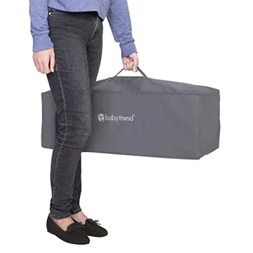 Baby Trend Lil’ Snooze Playard for Twins, Cozy Grey