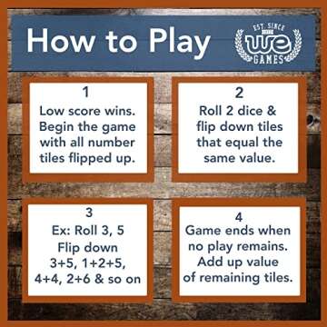 WE Games Mini Shut The Box Game Wooden - 5.5 inches, 9 Number Flip Tiles, Travel Size, Travel Games, Birthday Gifts, Math Games, Home Decor, Living Room Decor, Table Decor