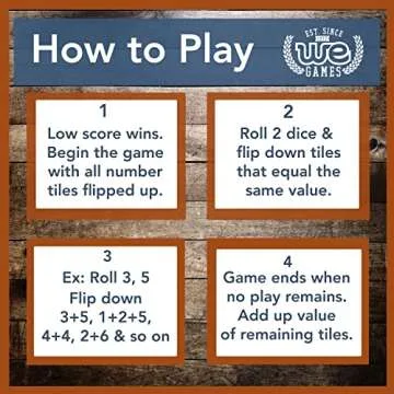 WE Games Mini Shut The Box Game Wooden - 5.5 inches, 9 Number Flip Tiles, Travel Size, Travel Games, Birthday Gifts, Math Games, Home Decor, Living Room Decor, Table Decor