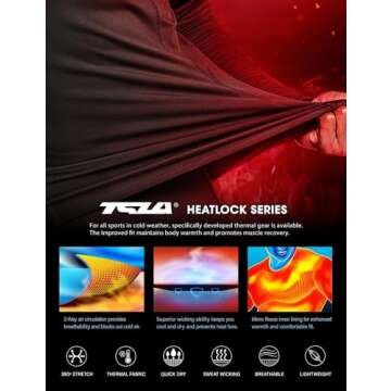 TSLA Men's Thermal Long Sleeve Compression Shirts, Mock/Turtleneck Winter Sports Running Base Layer Top, Core 2pack Mock Shirts Black/Black, Large