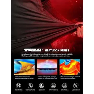 TSLA Men's Thermal Long Sleeve Compression Shirts, Mock/Turtleneck Winter Sports Running Base Layer Top, Core 2pack Mock Shirts Black/Black, Large