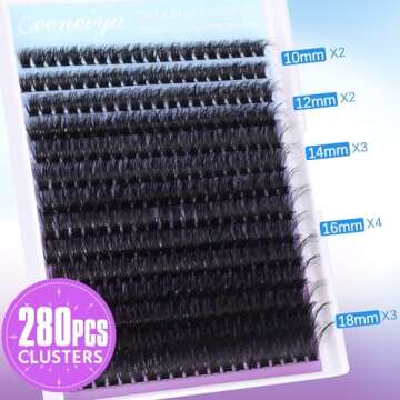 D Curl Lash Clusters Fluffy Lash Extension 80D Volume Cluster Lashes Thick Eyelash Extensions Indivi...