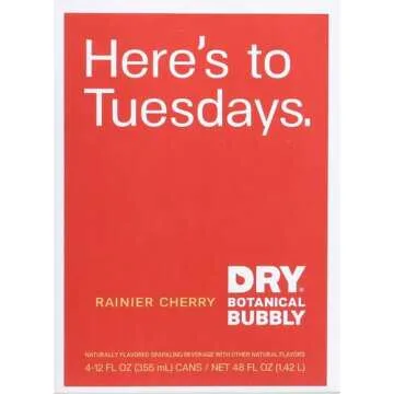 Explore DRY Sparkling Soda, Rainier Cherry, 12 Fl Oz Packs