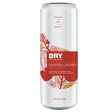 Explore DRY Sparkling Soda, Rainier Cherry, 12 Fl Oz Packs