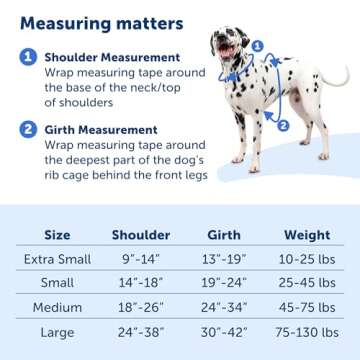 PetSafe Easy Walk Comfort No-Pull Dog Harness Full-Body Padding - Better Walks on The First Use - 5 Points of Adjustment Medium/Large, Blue