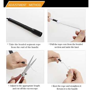 [JUMP Yuedong] Jump Rope Beaded Jump Rope, Skipping Rope Adjustable for Adult Kids, Tangle-Free Speed Rope for Double Dutch Boxing Workout Exercise Fitness Weight Loss (Handle Style 1 - Black)