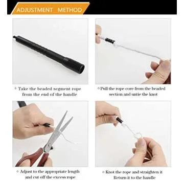 [JUMP Yuedong] Jump Rope Beaded Jump Rope, Skipping Rope Adjustable for Adult Kids, Tangle-Free Speed Rope for Double Dutch Boxing Workout Exercise Fitness Weight Loss (Handle Style 1 - Black)