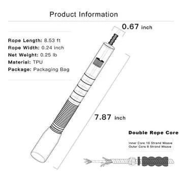 [JUMP Yuedong] Jump Rope Beaded Jump Rope, Skipping Rope Adjustable for Adult Kids, Tangle-Free Speed Rope for Double Dutch Boxing Workout Exercise Fitness Weight Loss (Handle Style 1 - Black)