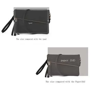 JIARUO Small Girls Tassel Fold Cover Sling Leather Women Crossbody Bag Handbag Purse (black)