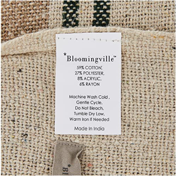 Bloomingville AH0978 Eco-Friendly Multicolored Throw Blanket
