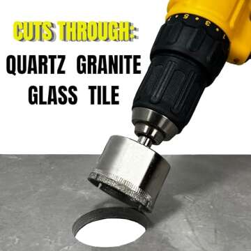 10 Pcs Diamond Hole Saw Set for Ceramic Glass and Granite