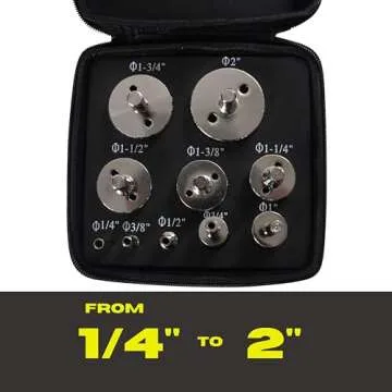 10 Pcs Diamond Hole Saw Set for Ceramic Glass and Granite