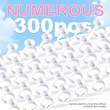 NXJ Glue Rings - 300PCS for Eyelash Extensions and More