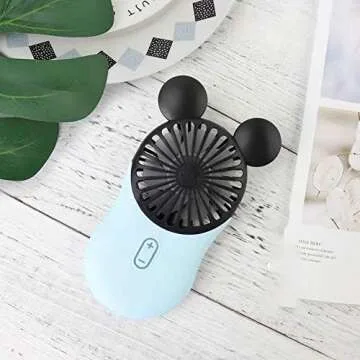 Kbinter Cute Personal Mini Fan Portable USB Rechargeable