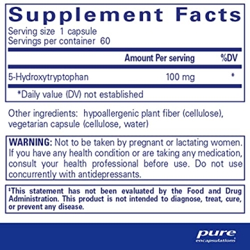 Pure Encapsulations 5-HTP 100 mg for Mood & Sleep Support