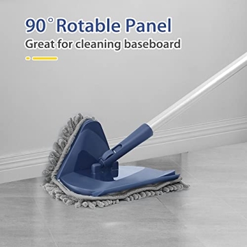 ZUBULUN Wall Mop with 82" Handle & 360° Rotating Head
