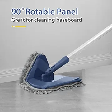 ZUBULUN Wall Mop with 82" Handle & 360° Rotating Head