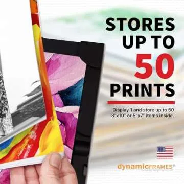 Dynamic Frames Dynamic Duo EZ Change Frame Set of 4 - Store Up to 50 8x10 or 5x7 Photos with Versati...
