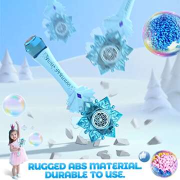 BELLOCHIDDO Bubble Machine - Princess Magic Bubble Wand Frozen Toys for Girls, Music & Light Up Bubb...