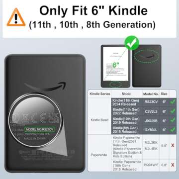 MoKo 2 Pack Antiglare Screen Protector for 6" All-New Kindle 11th Generation 2024/2022, Kindle 10th ...