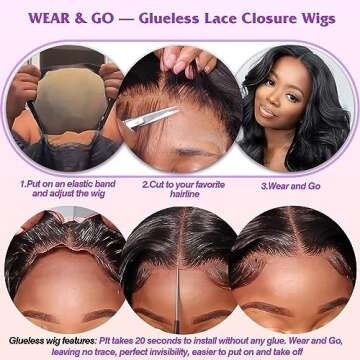 IRIAE 24 Inch Glueless Wig for Effortless Style