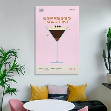 Espresso Martini Cocktail Poster Canvas Wall Art