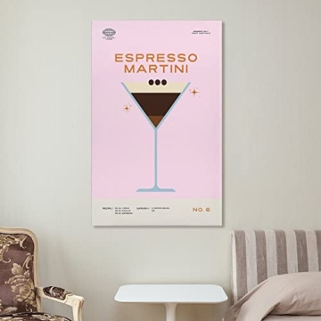 Espresso Martini Cocktail Poster Canvas Wall Art