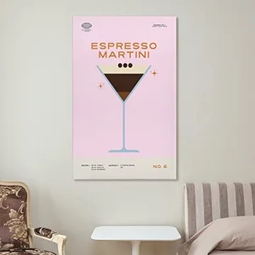 Espresso Martini Cocktail Poster Canvas Wall Art