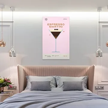 Espresso Martini Cocktail Poster Canvas Wall Art