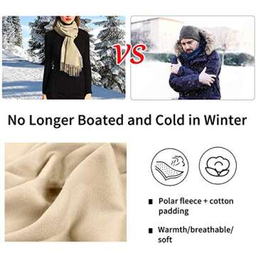 Electric Heated Scarf for Women - USB Heating Neck Warmer