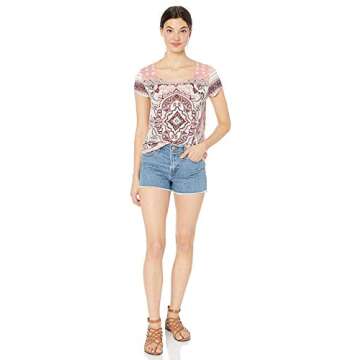 Vibrant Lucky Brand Women's Persian Carpet Tee for Casual Style