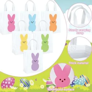 12 Pcs Easter Non-Woven Gift Bags for Your Celebrations