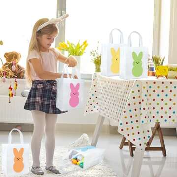 12 Pcs Easter Non-Woven Gift Bags for Your Celebrations