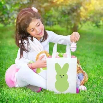 12 Pcs Easter Non-Woven Gift Bags for Your Celebrations